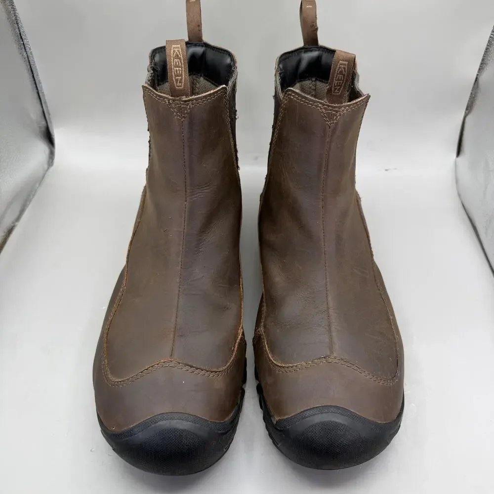 KEEN Anchorage III Waterproof Insulated Chelsea Snow Boots Mens Size 14 Brown